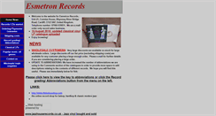 Desktop Screenshot of esmetronrecords.com