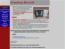 Tablet Screenshot of esmetronrecords.com